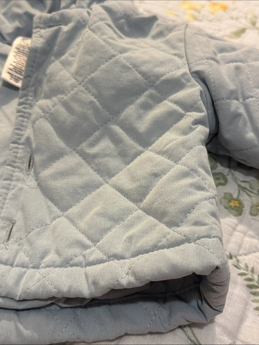 baby GAP Newborn Quilted Hooded Jacket - Light Blue